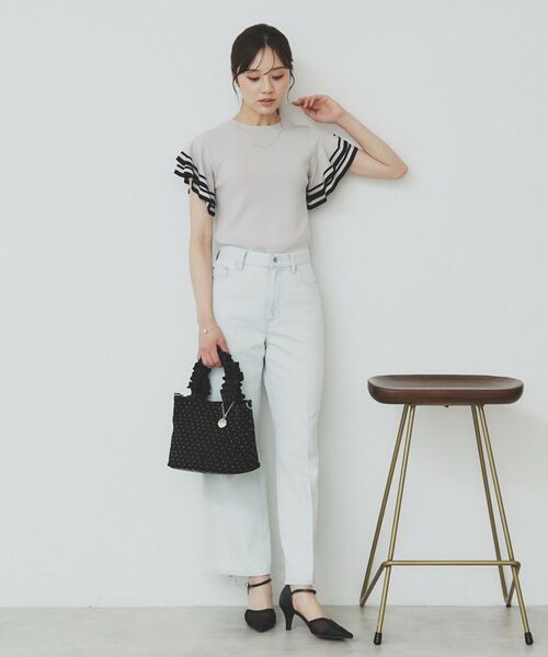 index / インデックス ニット・セーター | ボーダーフリルスリーブニット【洗濯機洗い可】 | 詳細7