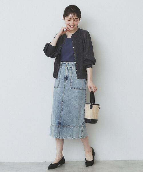 index / インデックス キャミソール・チューブトップ | スクエアネックニットタンク【洗濯機洗い可】 | 詳細15