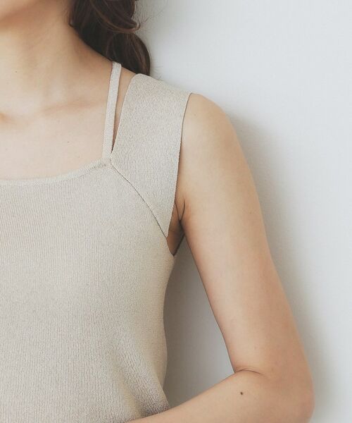 index / インデックス キャミソール・チューブトップ | スクエアネックニットタンク【洗濯機洗い可】 | 詳細21