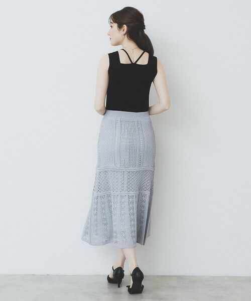 index / インデックス キャミソール・チューブトップ | スクエアネックニットタンク【洗濯機洗い可】 | 詳細7