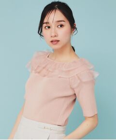 index / インデックス ニット・セーター | シアーラメフリルニット【洗濯機洗い可】