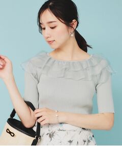 index / インデックス ニット・セーター | シアーラメフリルニット【洗濯機洗い可】