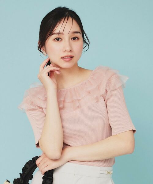 index / インデックス ニット・セーター | シアーラメフリルニット【洗濯機洗い可】 | 詳細11