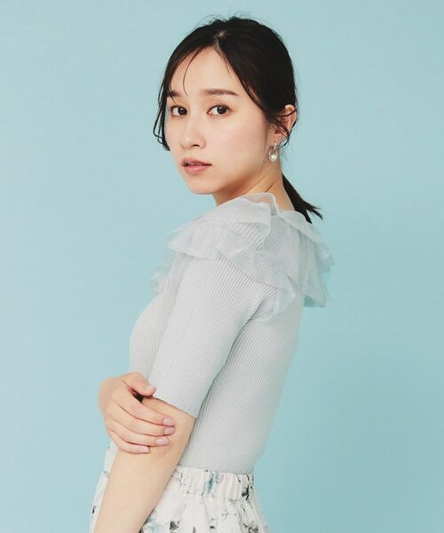 index / インデックス ニット・セーター | シアーラメフリルニット【洗濯機洗い可】 | 詳細15