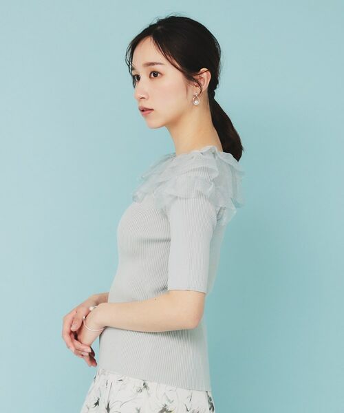 index / インデックス ニット・セーター | シアーラメフリルニット【洗濯機洗い可】 | 詳細20