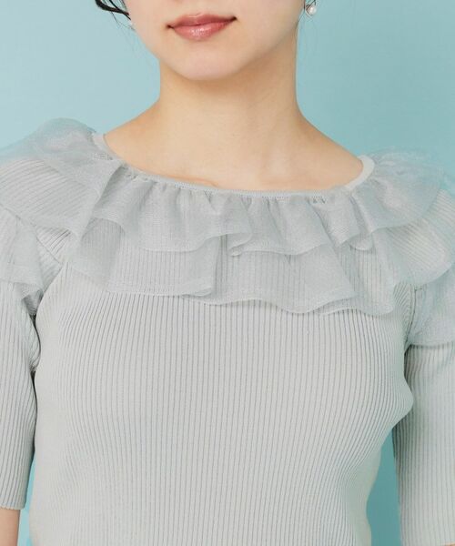 index / インデックス ニット・セーター | シアーラメフリルニット【洗濯機洗い可】 | 詳細22