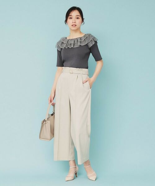 index / インデックス ニット・セーター | シアーラメフリルニット【洗濯機洗い可】 | 詳細4