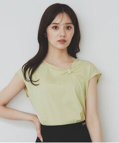 index / インデックス カットソー | アシメリボンフレンチトップス【接触冷感/UVケア/洗濯機洗い可】