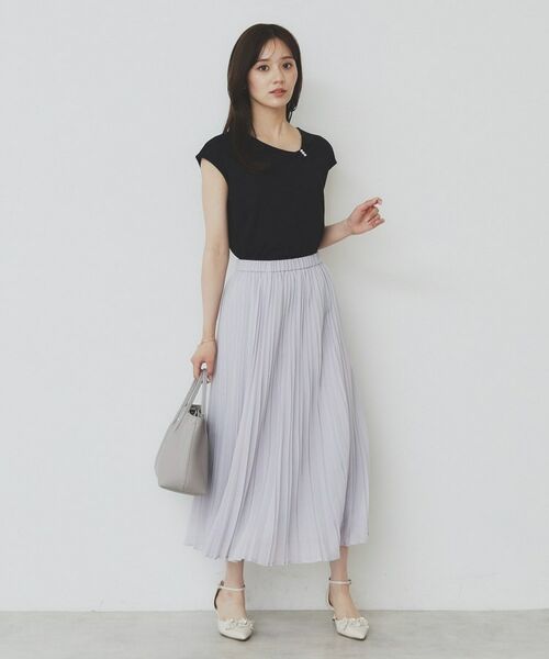 index / インデックス カットソー | アシメリボンフレンチトップス【接触冷感/UVケア/洗濯機洗い可】 | 詳細10