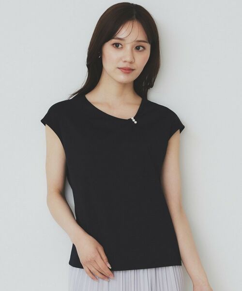 index / インデックス カットソー | アシメリボンフレンチトップス【接触冷感/UVケア/洗濯機洗い可】 | 詳細13