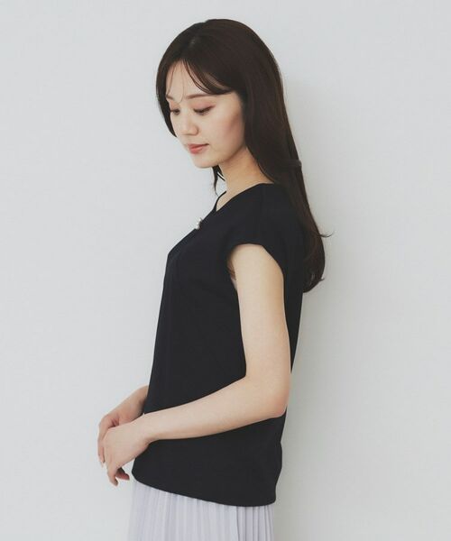 index / インデックス カットソー | アシメリボンフレンチトップス【接触冷感/UVケア/洗濯機洗い可】 | 詳細14