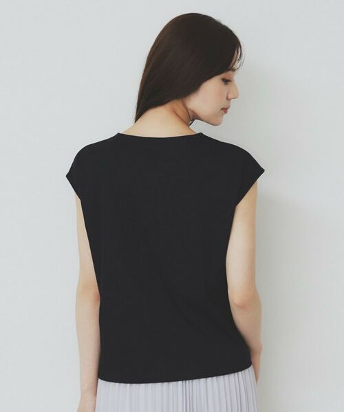 index / インデックス カットソー | アシメリボンフレンチトップス【接触冷感/UVケア/洗濯機洗い可】 | 詳細15