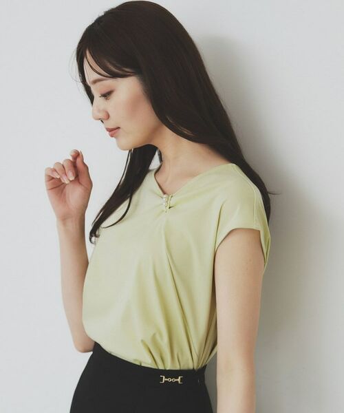 index / インデックス カットソー | アシメリボンフレンチトップス【接触冷感/UVケア/洗濯機洗い可】 | 詳細5
