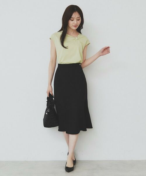 index / インデックス カットソー | アシメリボンフレンチトップス【接触冷感/UVケア/洗濯機洗い可】 | 詳細7