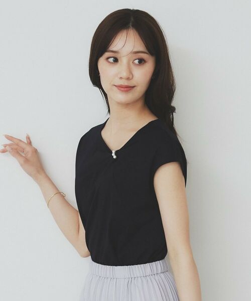 index / インデックス カットソー | アシメリボンフレンチトップス【接触冷感/UVケア/洗濯機洗い可】 | 詳細9