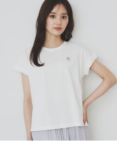 6色展開/S-3Lサイズ》フラワー刺繍Tシャツ【汗ジミ防止/吸水速乾