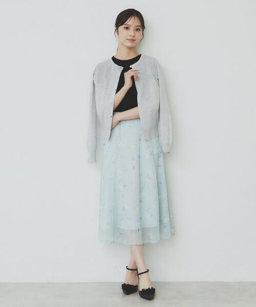 index / インデックス Tシャツ | 《6色展開/S-3Lサイズ》フラワー刺繍Tシャツ【汗ジミ防止/吸水速乾/接触冷感/UVケア/洗濯機洗い可】 | 詳細12