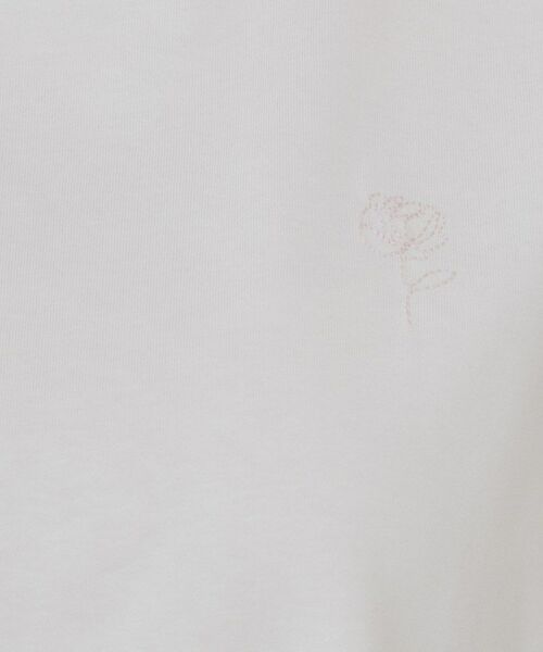 index / インデックス Tシャツ | 《6色展開/S-3Lサイズ》フラワー刺繍Tシャツ【汗ジミ防止/吸水速乾/接触冷感/UVケア/洗濯機洗い可】 | 詳細17