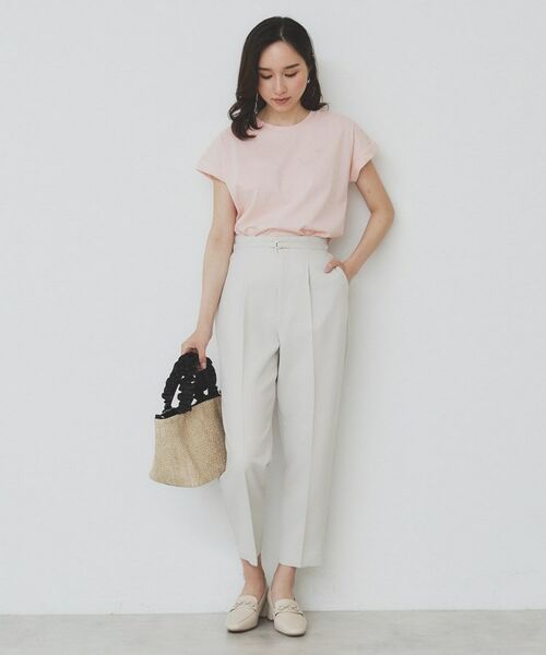 index / インデックス Tシャツ | 《6色展開/S-3Lサイズ》フラワー刺繍Tシャツ【汗ジミ防止/吸水速乾/接触冷感/UVケア/洗濯機洗い可】 | 詳細19