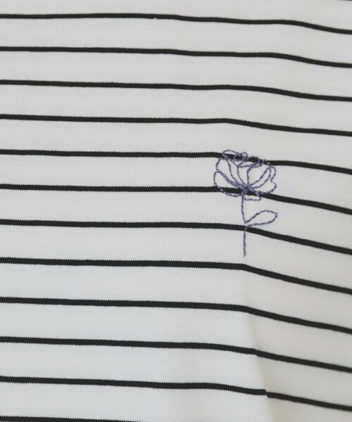 index / インデックス Tシャツ | 《6色展開/S-3Lサイズ》フラワー刺繍Tシャツ【汗ジミ防止/吸水速乾/接触冷感/UVケア/洗濯機洗い可】 | 詳細25