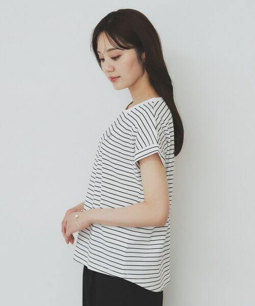 index / インデックス Tシャツ | 《6色展開/S-3Lサイズ》フラワー刺繍Tシャツ【汗ジミ防止/吸水速乾/接触冷感/UVケア/洗濯機洗い可】 | 詳細27