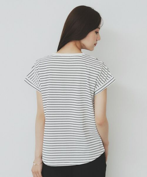 index / インデックス Tシャツ | 《6色展開/S-3Lサイズ》フラワー刺繍Tシャツ【汗ジミ防止/吸水速乾/接触冷感/UVケア/洗濯機洗い可】 | 詳細28