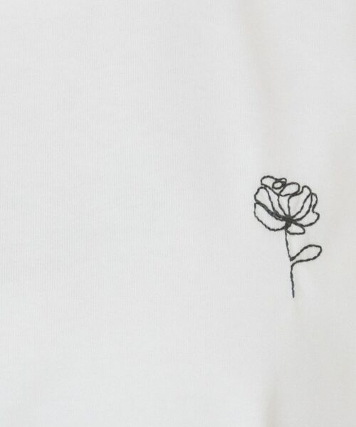 index / インデックス Tシャツ | 《6色展開/S-3Lサイズ》フラワー刺繍Tシャツ【汗ジミ防止/吸水速乾/接触冷感/UVケア/洗濯機洗い可】 | 詳細5