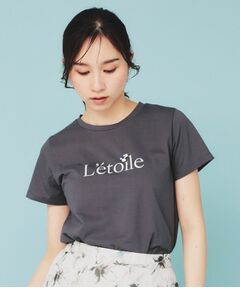 index / インデックス Tシャツ | 《美人百花掲載》ビジュー付きロゴTシャツ【接触冷感/UVケア/吸水速乾/汗ジミ防止/洗濯機洗い可】