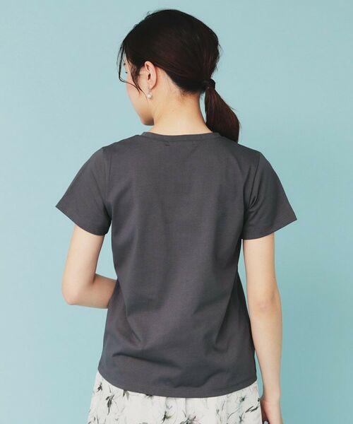 index / インデックス Tシャツ | 《美人百花掲載》ビジュー付きロゴTシャツ【接触冷感/UVケア/吸水速乾/汗ジミ防止/洗濯機洗い可】 | 詳細16