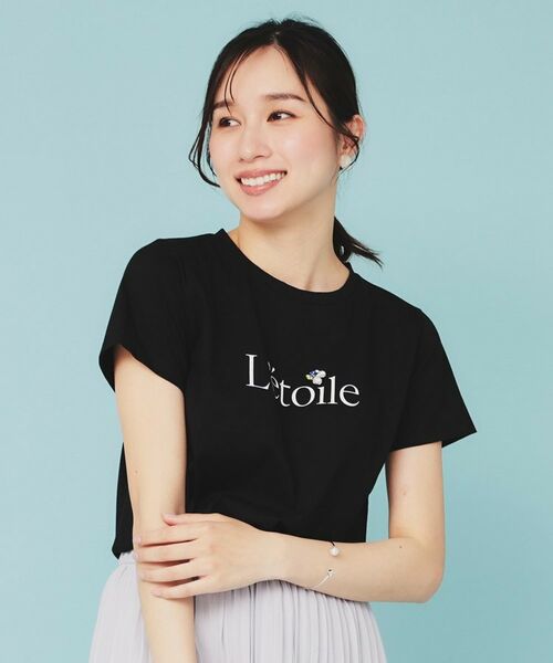 index / インデックス Tシャツ | 《美人百花掲載》ビジュー付きロゴTシャツ【接触冷感/UVケア/吸水速乾/汗ジミ防止/洗濯機洗い可】 | 詳細6