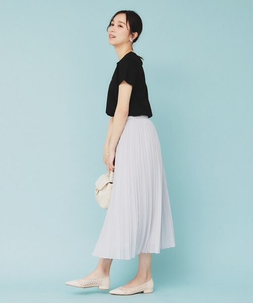 index / インデックス Tシャツ | 《美人百花掲載》ビジュー付きロゴTシャツ【接触冷感/UVケア/吸水速乾/汗ジミ防止/洗濯機洗い可】 | 詳細8