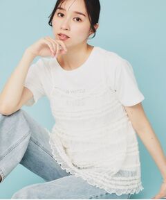 index / インデックス その他トップス | 《ツインセット》ロゴT×チュールキャミ【UVケア/接触冷感/洗濯機洗い可】