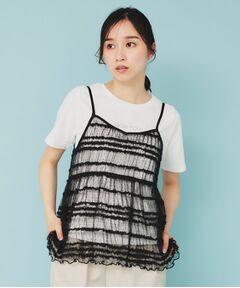 index / インデックス その他トップス | 《ツインセット》ロゴT×チュールキャミ【UVケア/接触冷感/洗濯機洗い可】