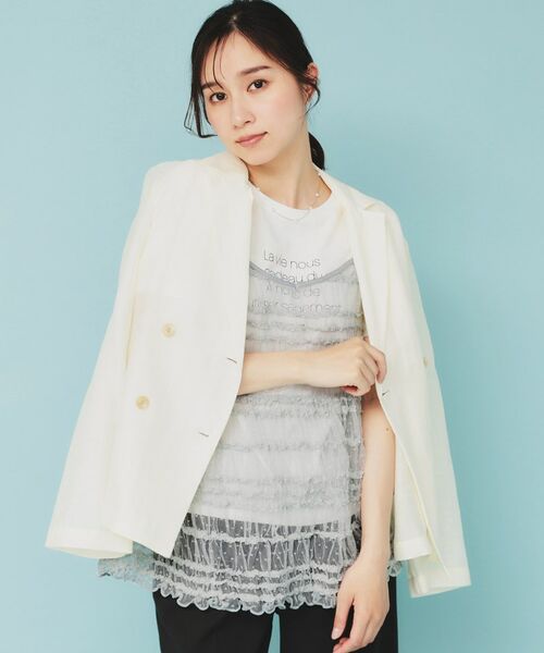 index / インデックス その他トップス | 《ツインセット》ロゴT×チュールキャミ【UVケア/接触冷感/洗濯機洗い可】 | 詳細13