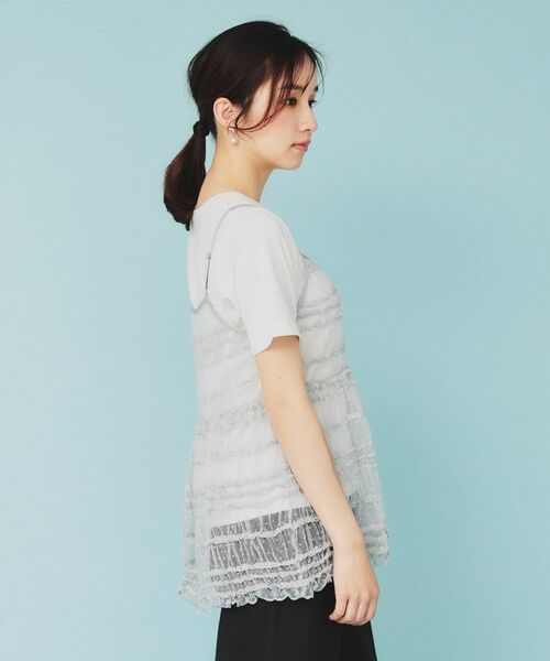 index / インデックス その他トップス | 《ツインセット》ロゴT×チュールキャミ【UVケア/接触冷感/洗濯機洗い可】 | 詳細20