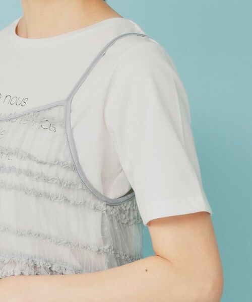 index / インデックス その他トップス | 《ツインセット》ロゴT×チュールキャミ【UVケア/接触冷感/洗濯機洗い可】 | 詳細24