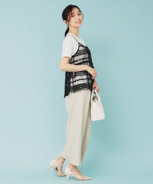 index / インデックス その他トップス | 《ツインセット》ロゴT×チュールキャミ【UVケア/接触冷感/洗濯機洗い可】 | 詳細9