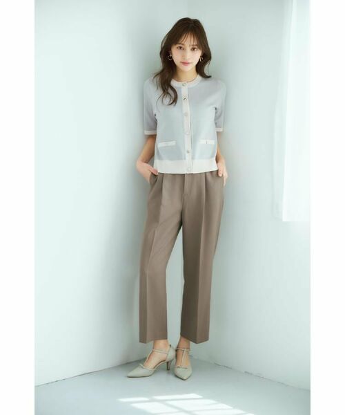 index / インデックス カーディガン・ボレロ | ラメバイカラー半袖カーディガン【洗濯機洗い可】 | 詳細1