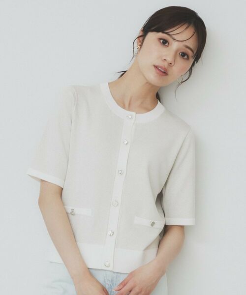 index / インデックス カーディガン・ボレロ | ラメバイカラー半袖カーディガン【洗濯機洗い可】 | 詳細11