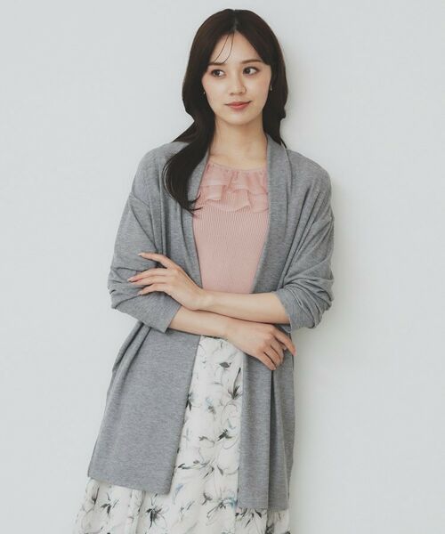 index / インデックス カーディガン・ボレロ | シアージャージカーディガン【洗濯機洗い可/接触冷感/UVケア】 | 詳細1
