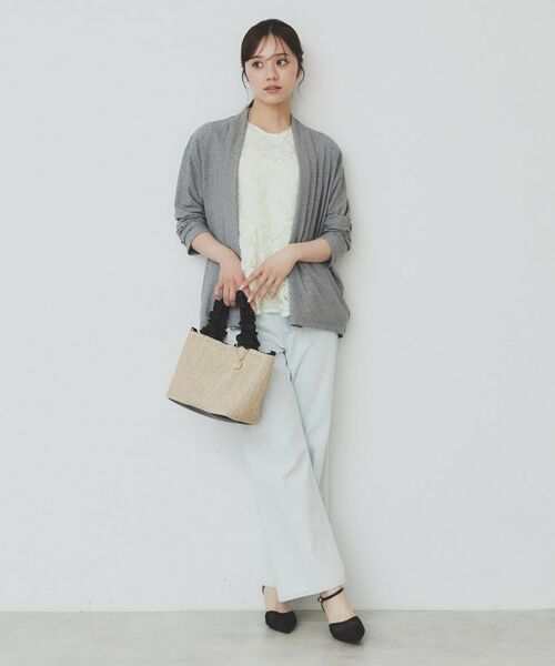 index / インデックス カーディガン・ボレロ | シアージャージミドル丈カーディガン【接触冷感/UVケア/洗濯機洗い可】 | 詳細2