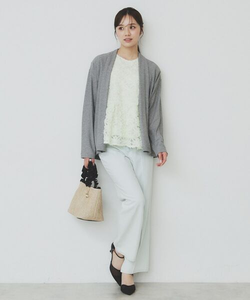 index / インデックス カーディガン・ボレロ | シアージャージミドル丈カーディガン【接触冷感/UVケア/洗濯機洗い可】 | 詳細3