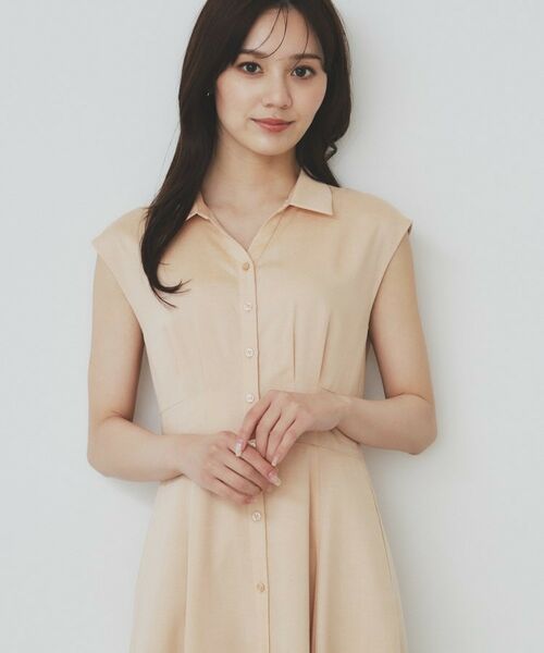 index / インデックス ミニ丈・ひざ丈ワンピース | リネンライクシャツワンピース【洗濯機洗い可】 | 詳細13