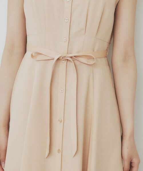index / インデックス ミニ丈・ひざ丈ワンピース | リネンライクシャツワンピース【洗濯機洗い可】 | 詳細24