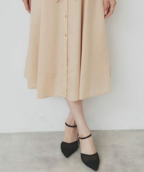 index / インデックス ミニ丈・ひざ丈ワンピース | リネンライクシャツワンピース【洗濯機洗い可】 | 詳細26