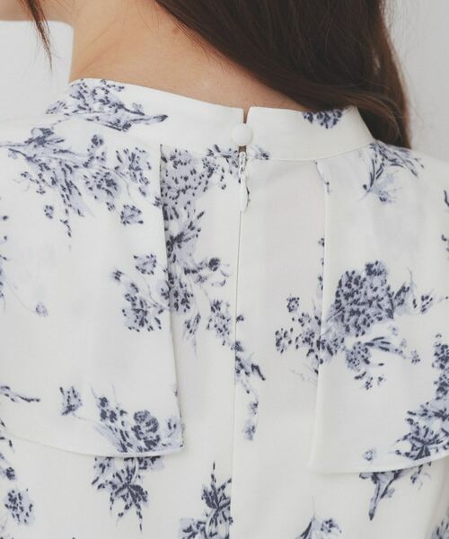 index / インデックス ミニ丈・ひざ丈ワンピース | 《美人百花掲載》フリルプリーツ花柄ワンピース【洗濯機洗い可/イージーアイロン/防シワ】 | 詳細17