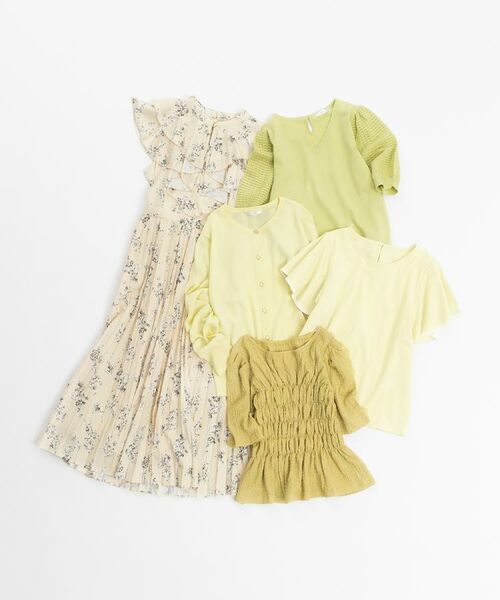 index / インデックス ミニ丈・ひざ丈ワンピース | 《美人百花掲載》フリルプリーツ花柄ワンピース【洗濯機洗い可/イージーアイロン/防シワ】 | 詳細20