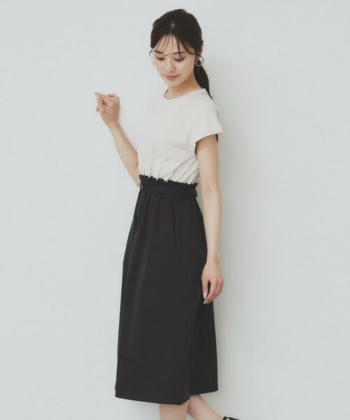 index / インデックス ミニ丈・ひざ丈ワンピース | ドッキングフレアワンピース【洗濯機洗い可】 | 詳細14