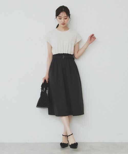 index / インデックス ミニ丈・ひざ丈ワンピース | ドッキングフレアワンピース【洗濯機洗い可】 | 詳細15