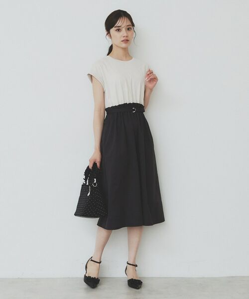 index / インデックス ミニ丈・ひざ丈ワンピース | ドッキングフレアワンピース【洗濯機洗い可】 | 詳細16